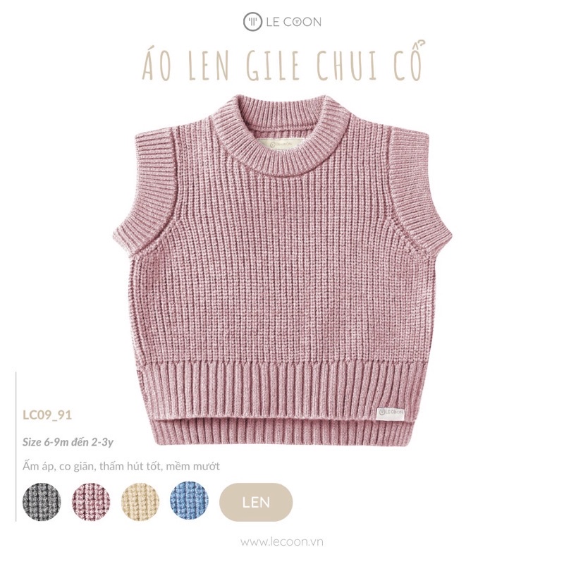 Áo gile len mẫu mới 2022 cho bé yêu - Gi-lê Le Coon
