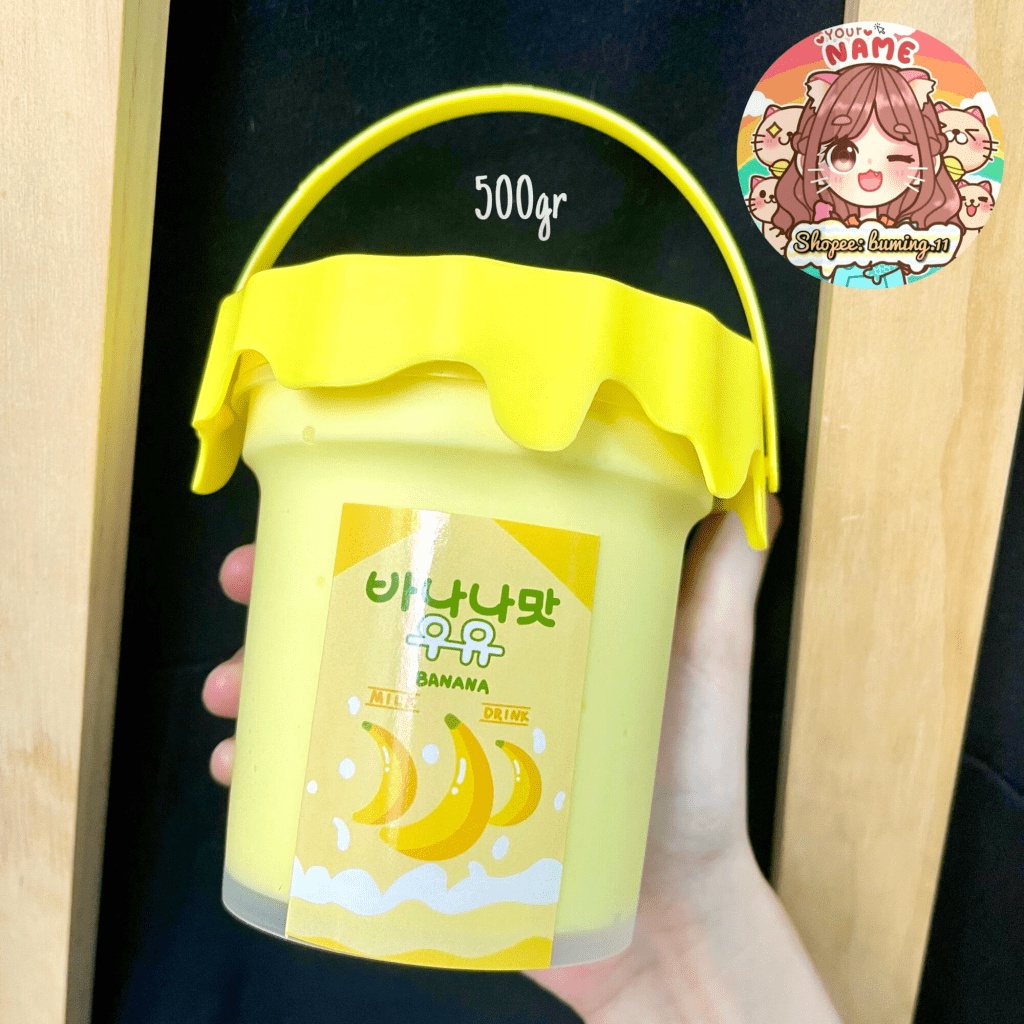 Slime Xô Khổng Lồ 500ml - Sữa Chuối