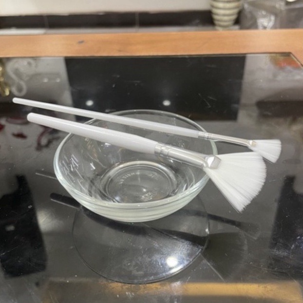 Bát và cọ quét peel mặt, cọ quét peell quét mặt nạ siêu đẹp