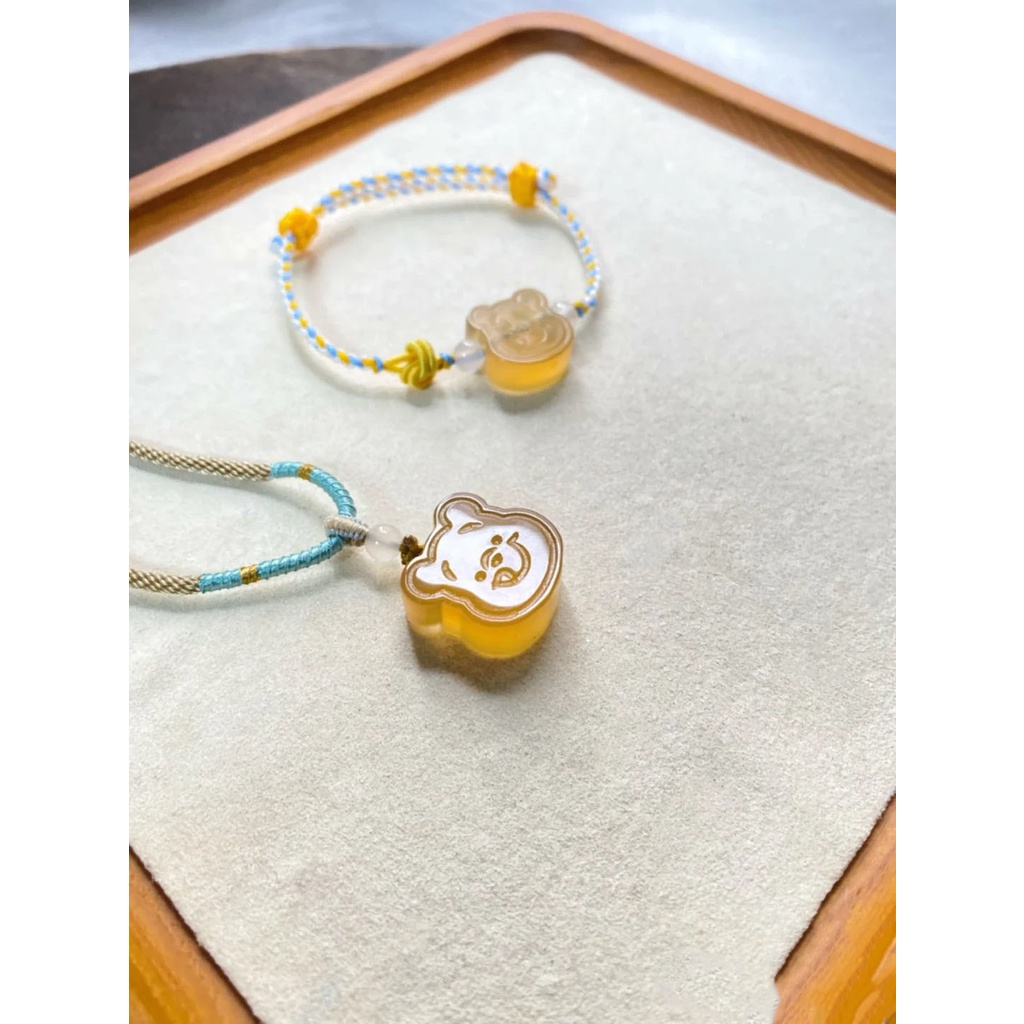 Vòng cổ Mặt Winnie the Pooh Dễ Thương Và Không Phai Màu Thời Trang niche Cá Nhân Hóa