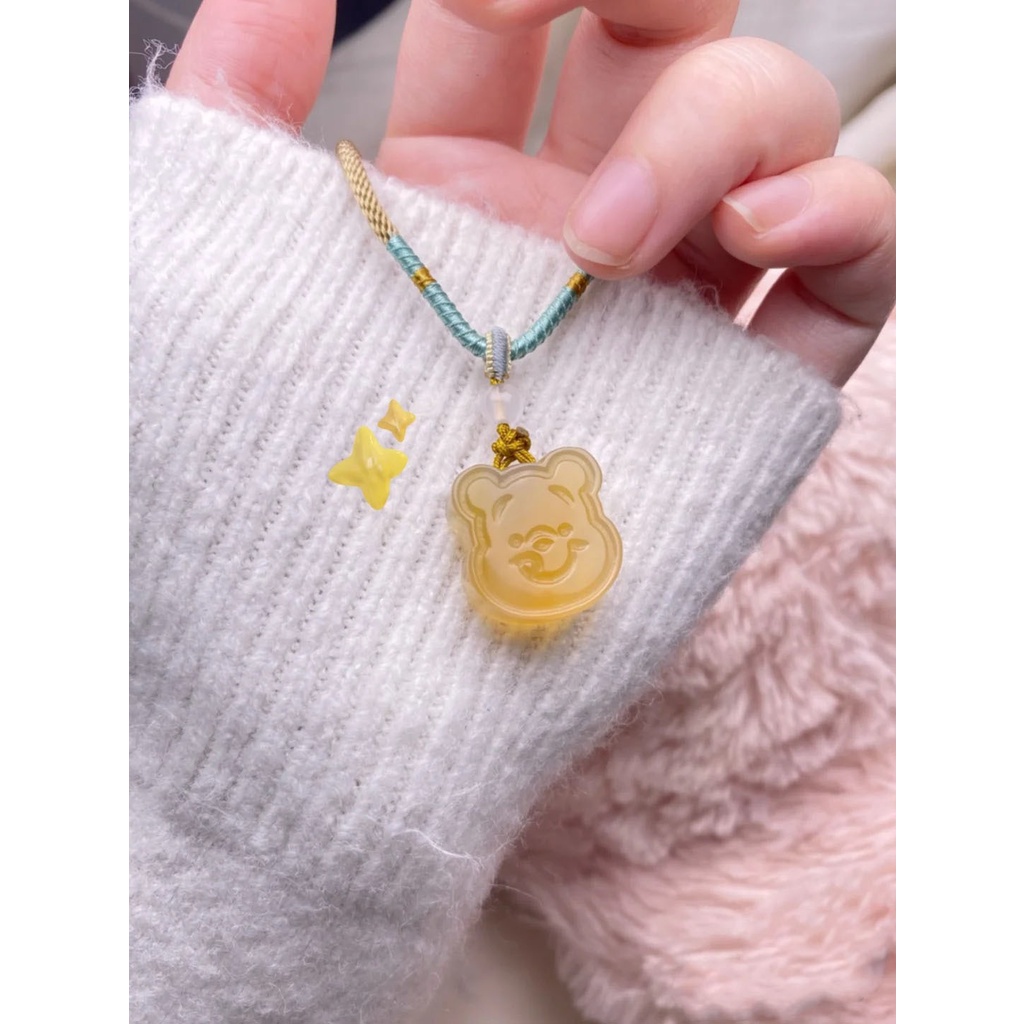 Vòng cổ Mặt Winnie the Pooh Dễ Thương Và Không Phai Màu Thời Trang niche Cá Nhân Hóa