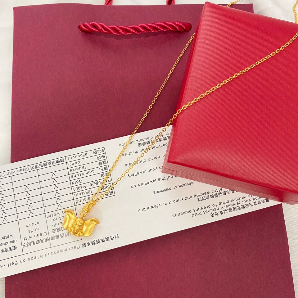 Vòng cổ Mạ Vàng Mặt Hình Chú Voi Dumbo Dễ Thương