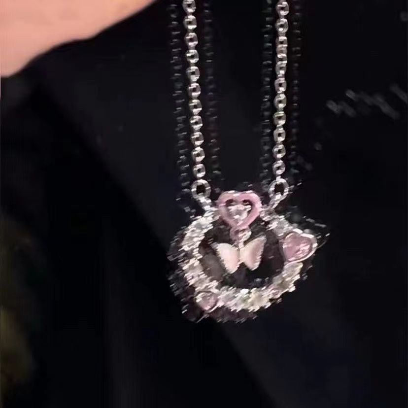 Vòng cổ Bạc 925 Mặt Hình Bướm / Trái Tim Ngọt Ngào Xinh Xắn Cho Nữ