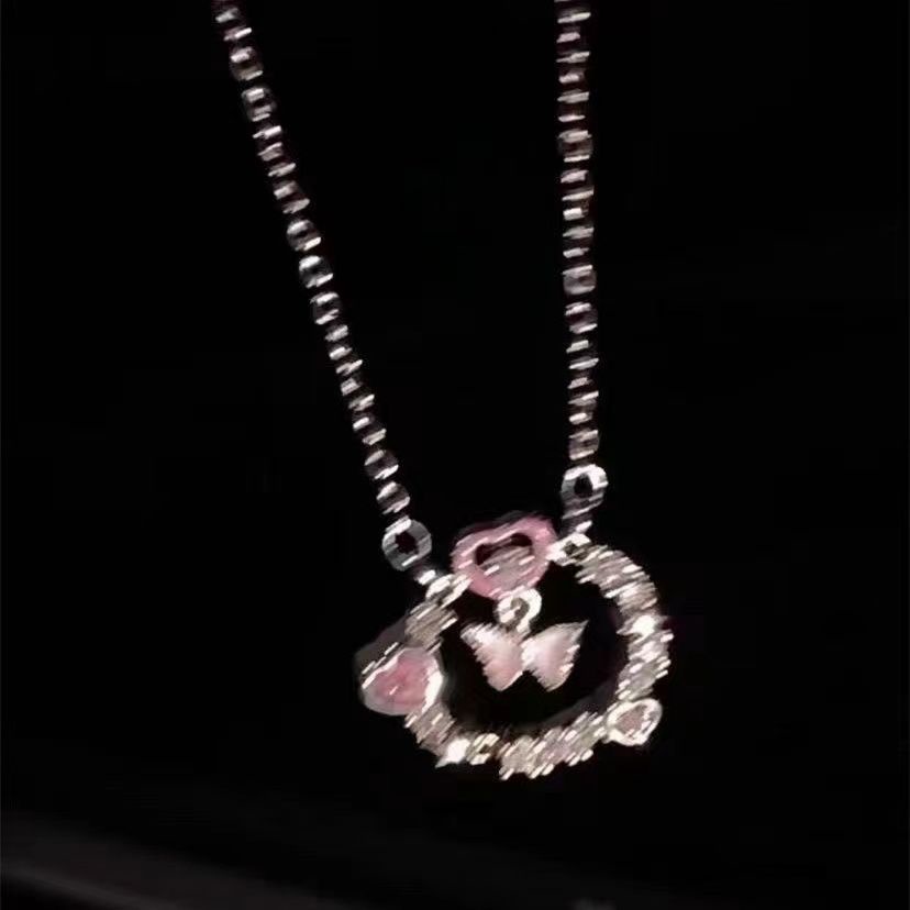 Vòng cổ Bạc 925 Mặt Hình Bướm / Trái Tim Ngọt Ngào Xinh Xắn Cho Nữ
