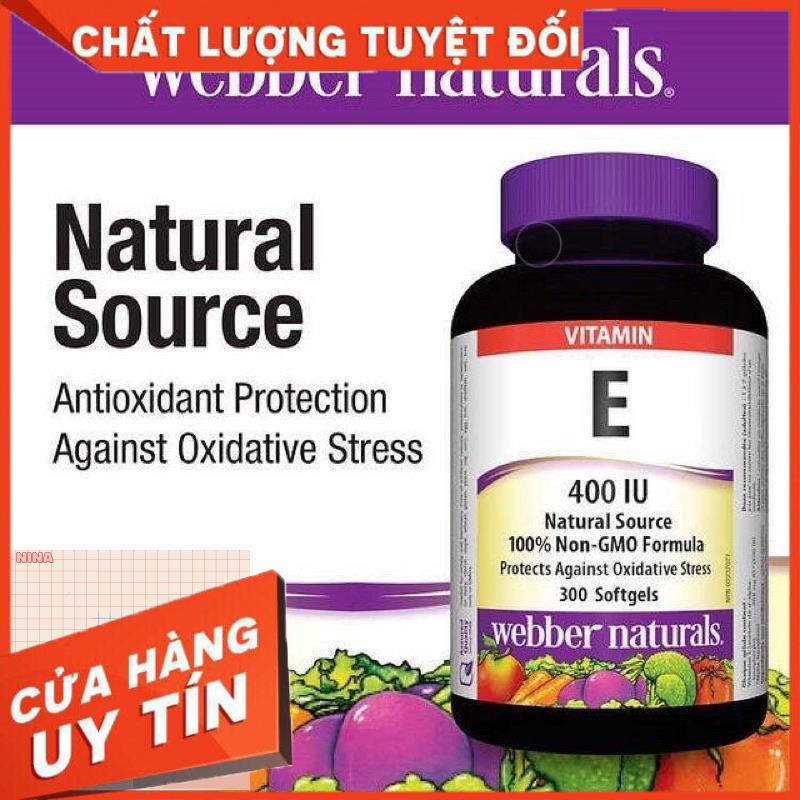 Vitamin E 400 IU chính hãng webber naturals, Canada, hộp 300v