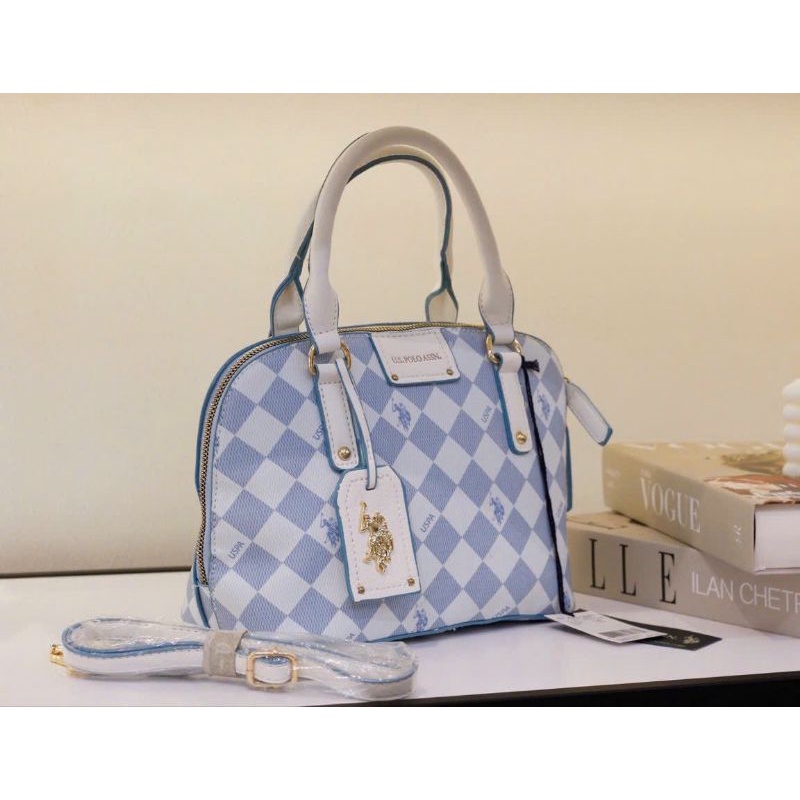 TÚI US POLO ASSN Diamon signature dome dáng hến