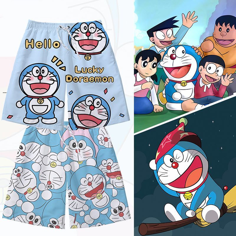 Quần Short Họa Tiết Doraemon Thời Trang Cho Mẹ Và Bé A 4.18