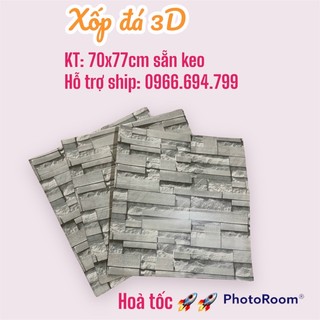 Xốp dán tường giả đá 3D - 70x77x5mm- Loại 1