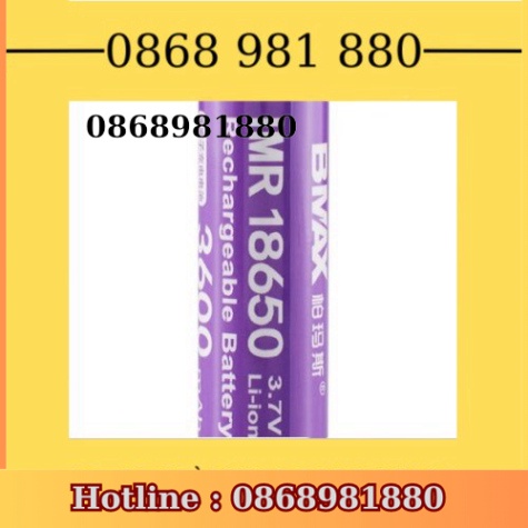 Pin BMAX 18650 3.7V Li-ion Dung Lượng 3600 mAh Có Mạch Bảo Vệ Chính Hãng Pin Sạc BMAX (1 viên)