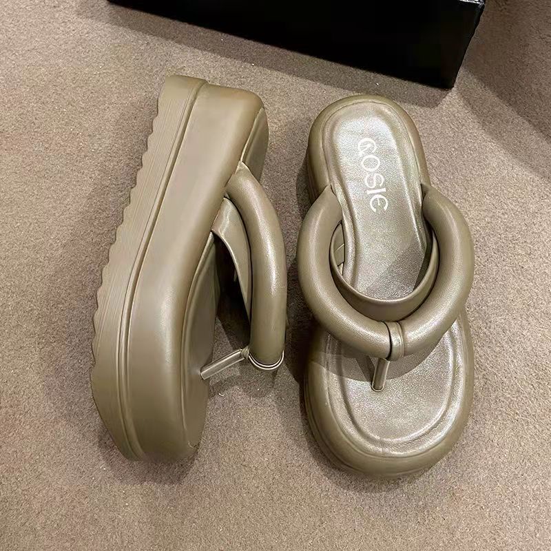 Xăng đan Đế Dày Hở Ngón Thời Trang Đi Biển Mùa Hè Cho Nữ