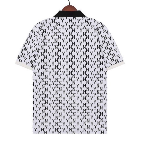 Áo Thun POLO cotton Ngắn Tay Họa Tiết MLB Áo thun unisex nam nữ from rộng oversize chất liệu 100% cotton