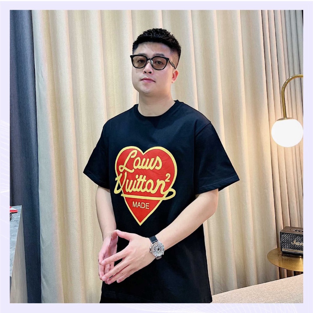 Áo thun unisex nam nữ LV MadeTrái Tim chất cotton co dãn 4 chiều cực mát, áo phông mặc cháy phố | BigBuy360 - bigbuy360.vn