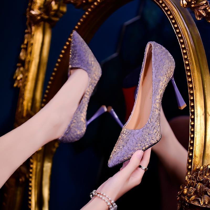 Giày Cao Gót Mũi Nhọn Phong Cách Mới Dành Cho Nữ 2021