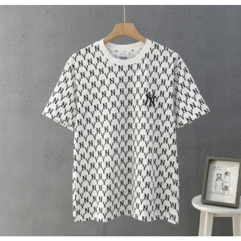 Áo Thun NY Monogram  In Kín Thân, Form Rộng, Cotton - Áo From Dáng Unisex Nam Nữ Hottend 2023