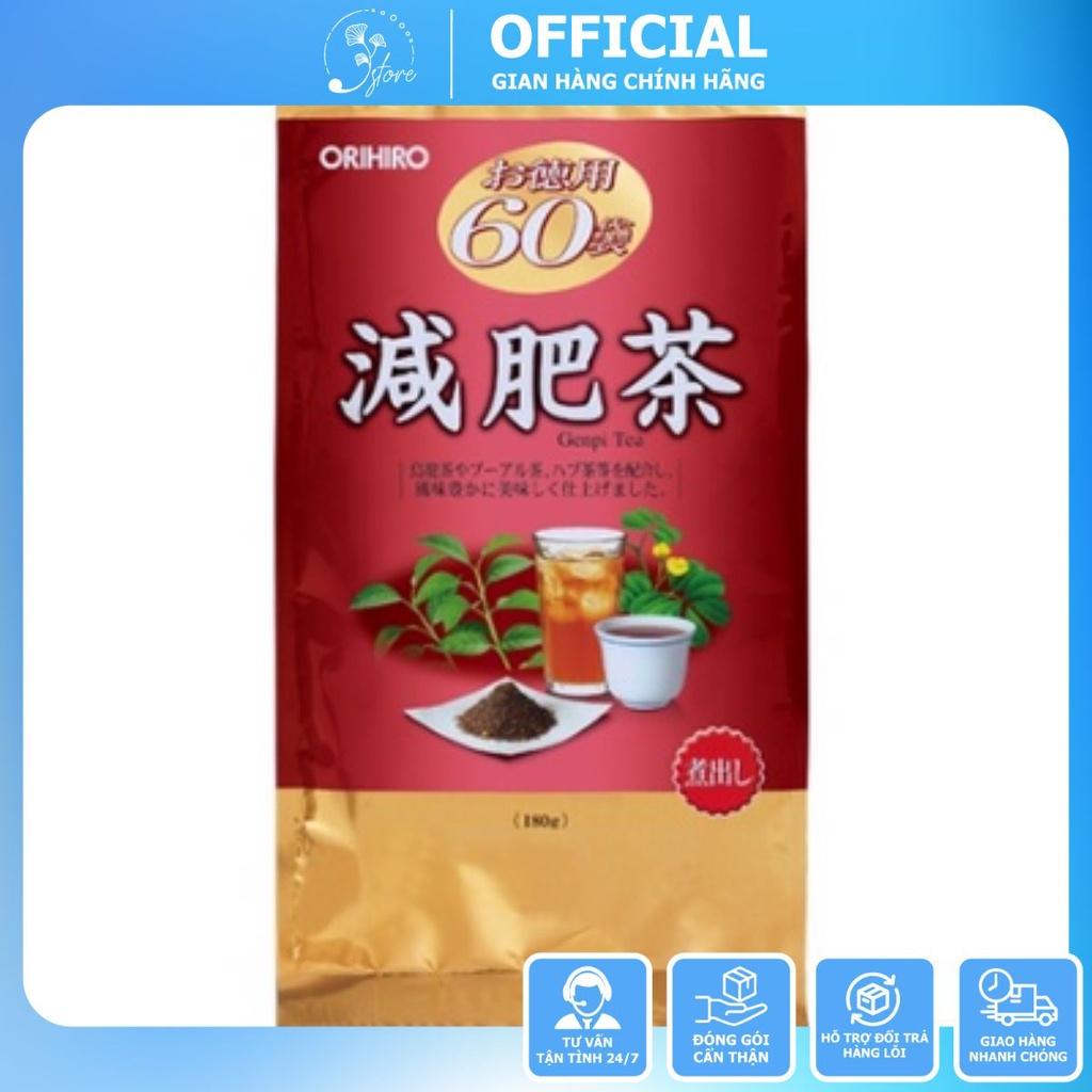 Trà Genpi Tea Orihiro Ngăn Ngừa Mỡ Bụng, Đào Thải Mỡ, Thanh Lọc Cơ Thể
