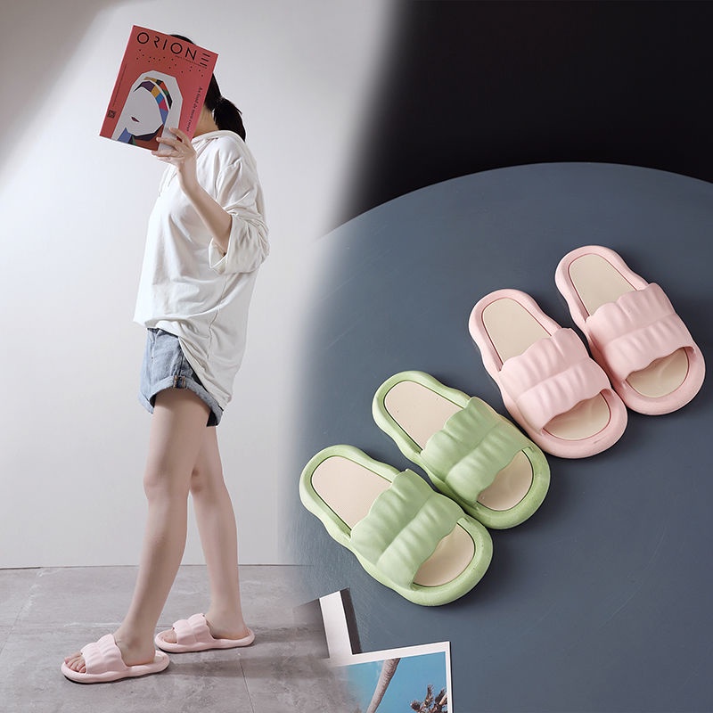 Dép Đi Trong Nhà Đế Dày Chống Trượt Màu Sắc Ngọt Ngào Thời Trang Cho Nữ