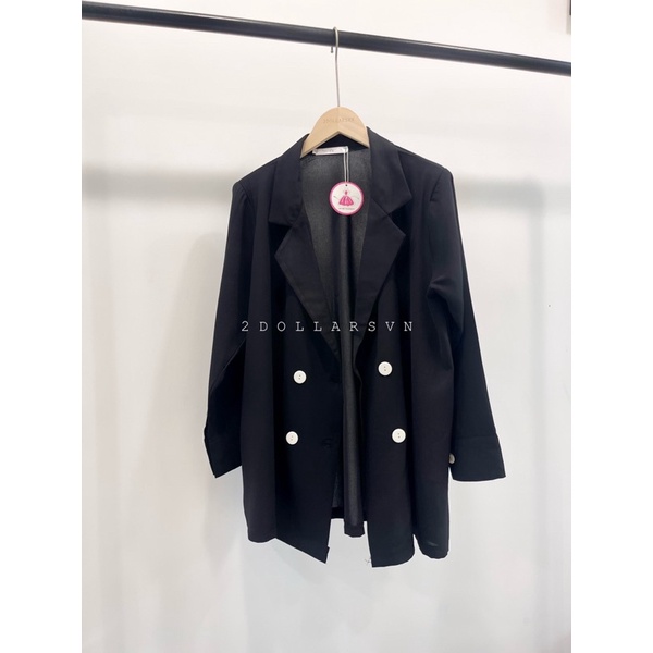 Áo Blazer Đen 1 Lớp Có Độn Vai