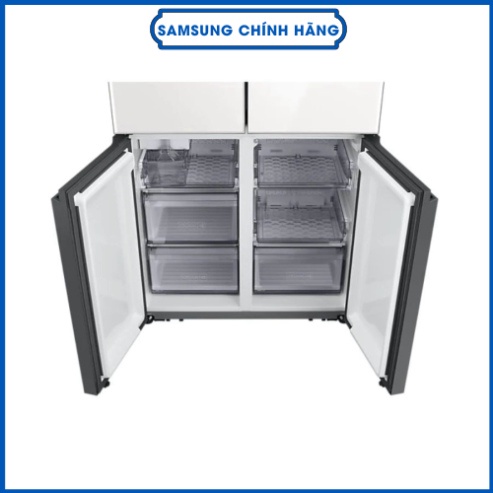Tủ lạnh BESPOKE Multidoor Samsung 599L Trắng/Xanh Navy RF60A91R177 - K37