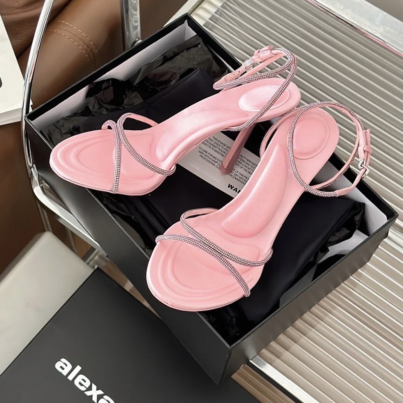 Sandal Alex dây mãnh đính đá mũi tròn đi tiệc xinh