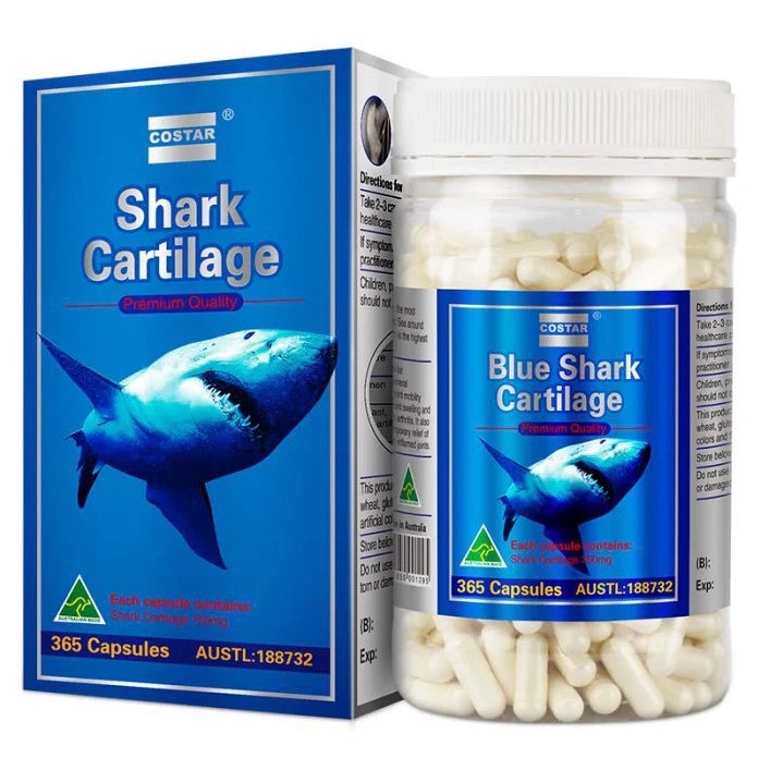 Viên uống sụn vi cá mập shark cartilage 750mg của Úc loại 365 viên