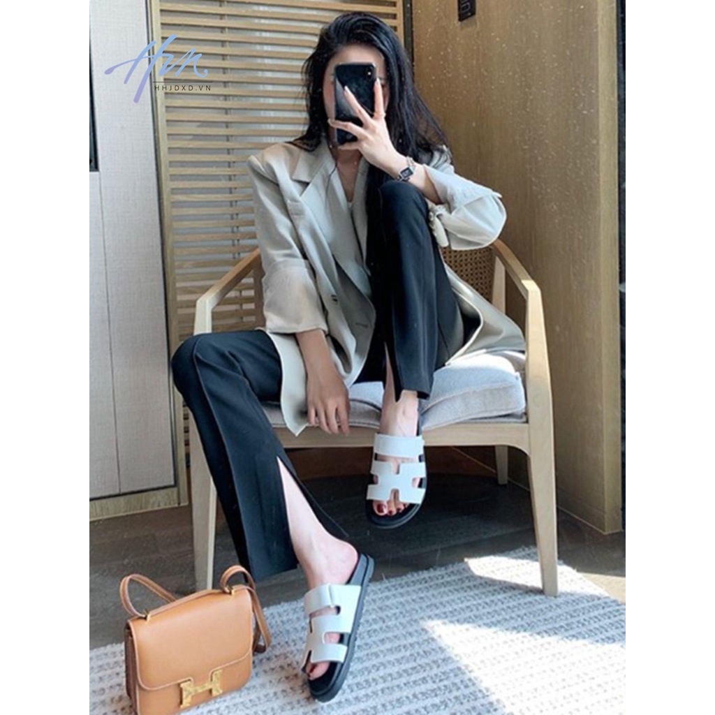 Dép Sandal Đế Bằng Một Màu Sắc Thời Trang Mùa Hè 2023 Cho Nữ