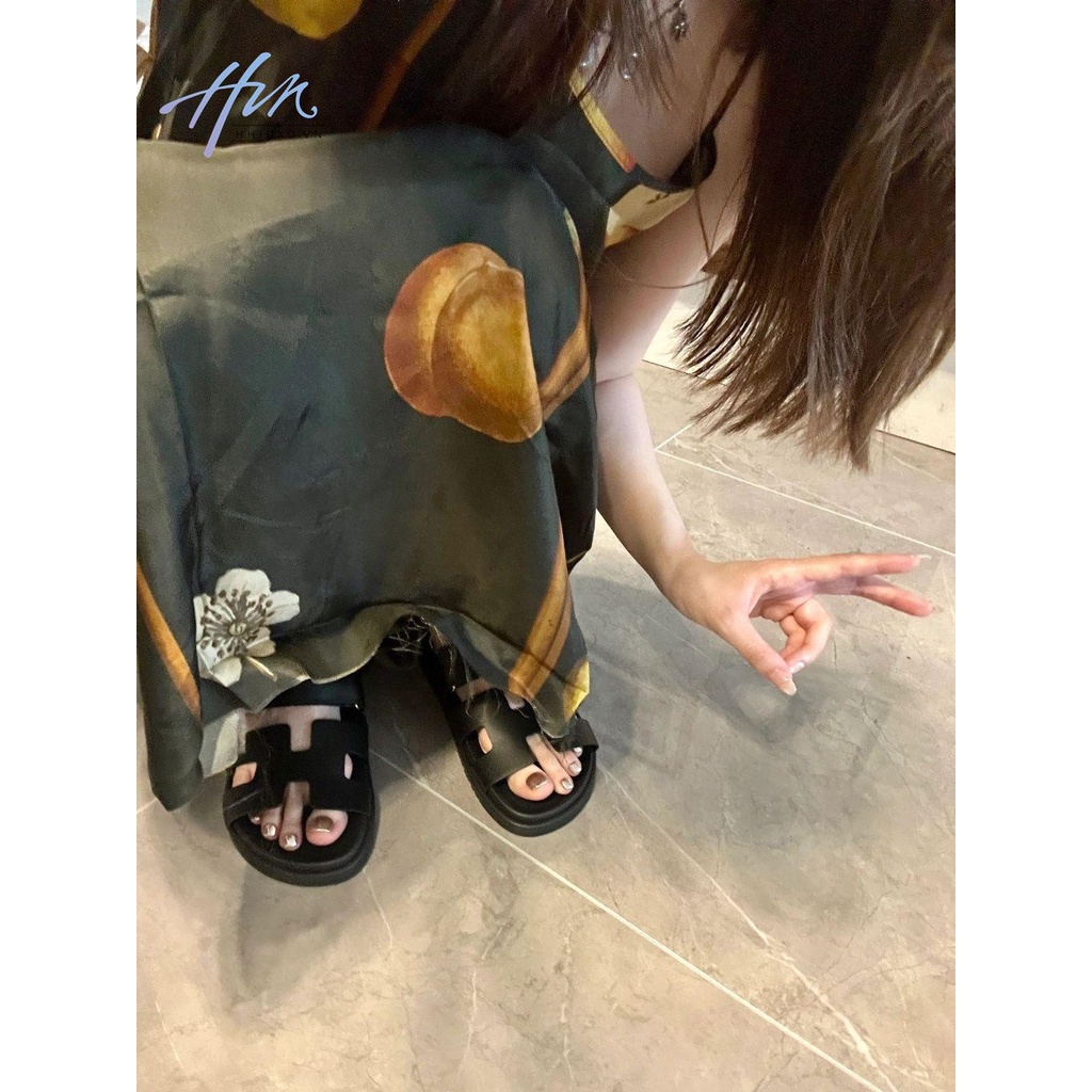 Dép Sandal Đế Bằng Một Màu Sắc Thời Trang Mùa Hè 2023 Cho Nữ
