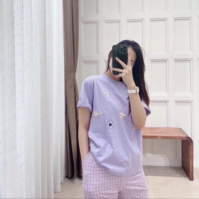 Bộ ống rộng caro siêu đẹp chất cotton l1 kèm vdeo ảnh thật