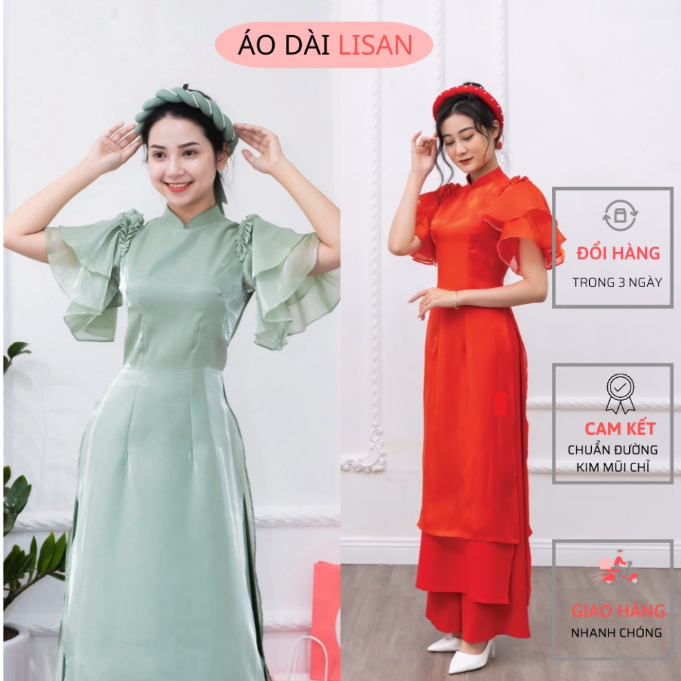 Áo Dài Truyền Thống - Áo Dài Voan Tơ Cánh Tiên Mini Tay Bồng-BB08 | BigBuy360 - bigbuy360.vn