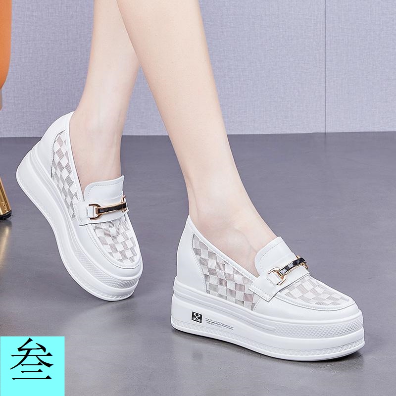 Giày Lười Da Thật Đế Dày Phối Lưới Thoáng Khí Thời Trang Xuân Hè 2023 Cho Nữ