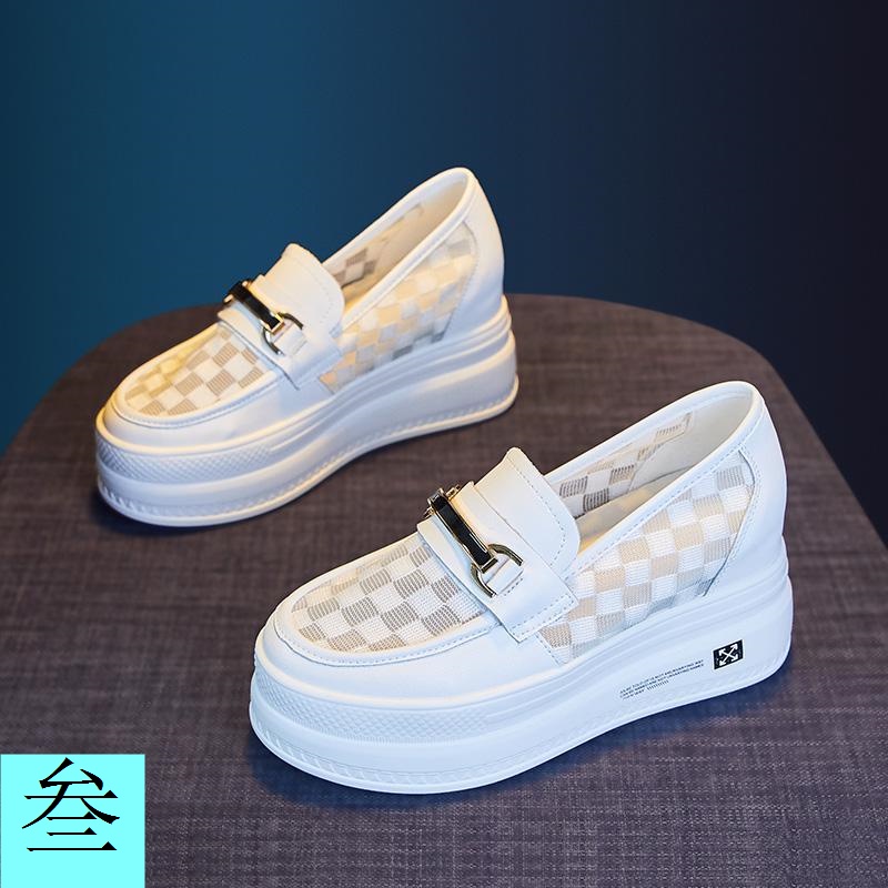 Giày Lười Da Thật Đế Dày Phối Lưới Thoáng Khí Thời Trang Xuân Hè 2023 Cho Nữ
