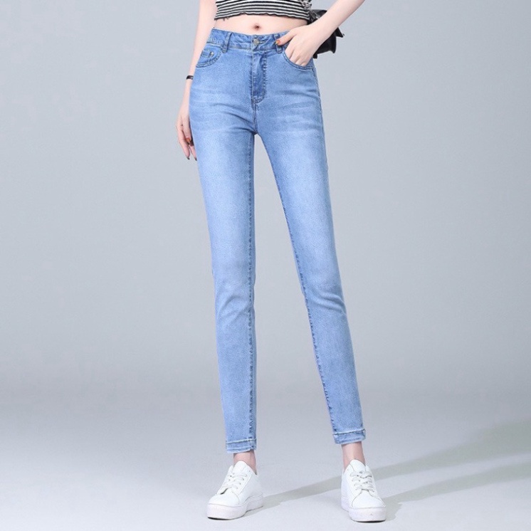 Quần jean nữ đen trơn quần bò nữ cạp cao dáng ôm giãn nở tốt [Z02] A78 | BigBuy360 - bigbuy360.vn