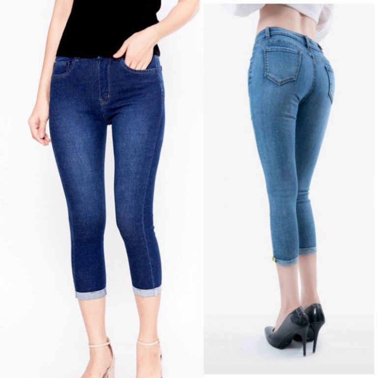 Quần Lững Nữ Chất Bò Quần Jean Lững 9 tấc giãn nở Lưng cao Dáng Ôm [Z02] A78 | BigBuy360 - bigbuy360.vn