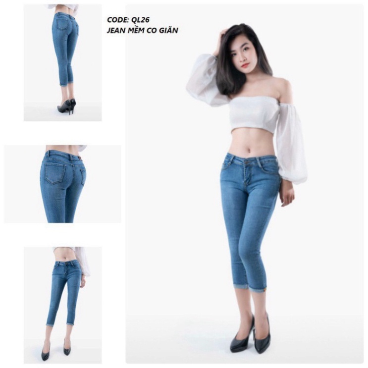 Quần Lững Nữ Chất Bò Quần Jean Lững 9 tấc giãn nở Lưng cao Dáng Ôm [Z02] A78 | BigBuy360 - bigbuy360.vn