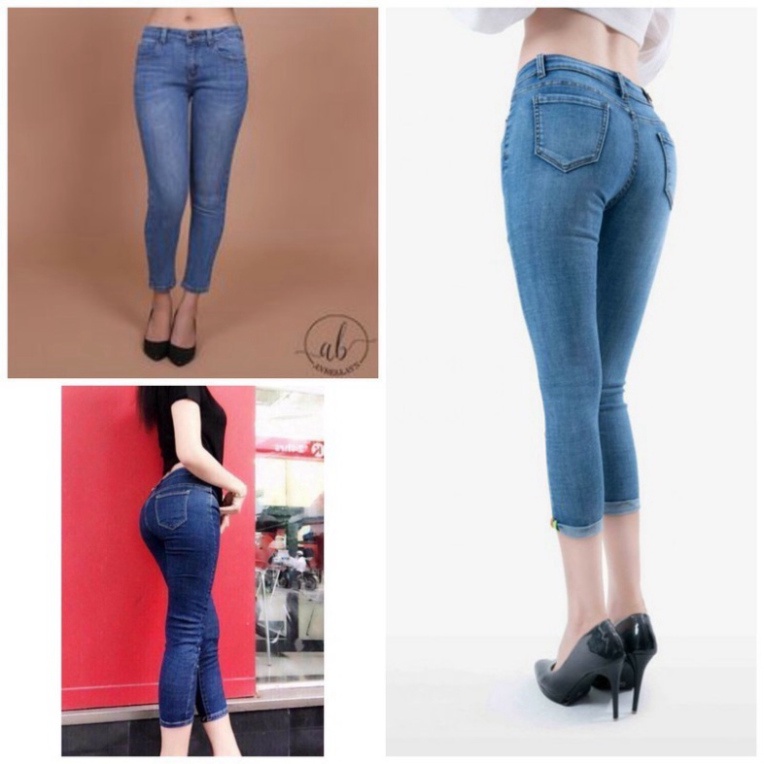 Quần Lững Nữ Chất Bò Quần Jean Lững 9 tấc giãn nở Lưng cao Dáng Ôm [Z02] A78 | BigBuy360 - bigbuy360.vn