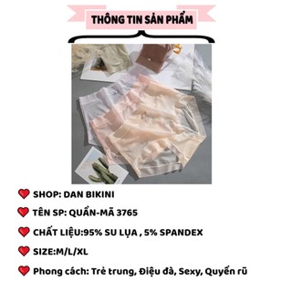 Quần Lót Nữ Lụa Băng su siêu mỏng thoáng mát mềm mại tôn dáng phanngoc05 MÃ 3765