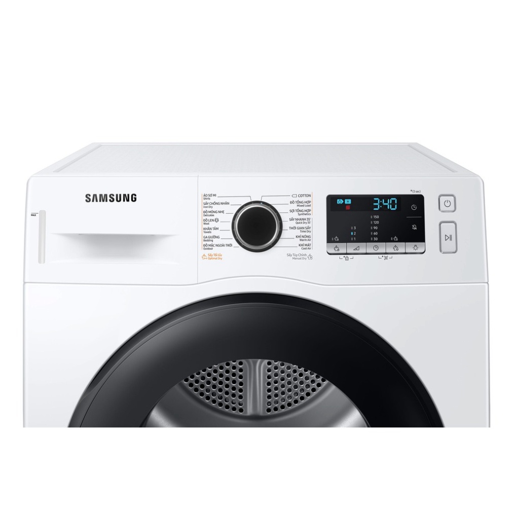 Máy sấy bơm nhiệt Samsung Heatpump 9kg DV90TA240AE/SV - K32