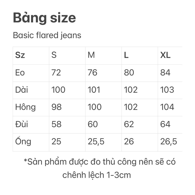 Quần jeans nam ống loe basic