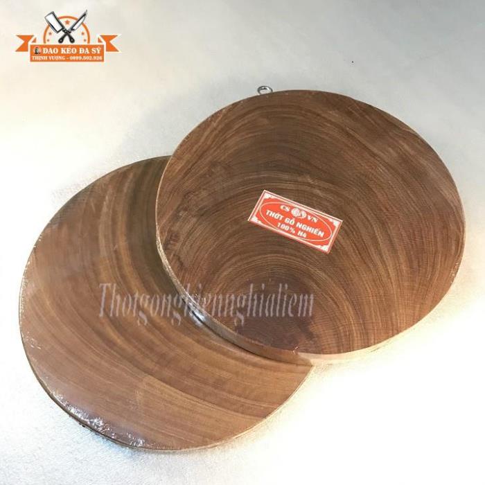 Thớt gỗ nghiến cao cấp Không tâm, Đường kính 24-29cm