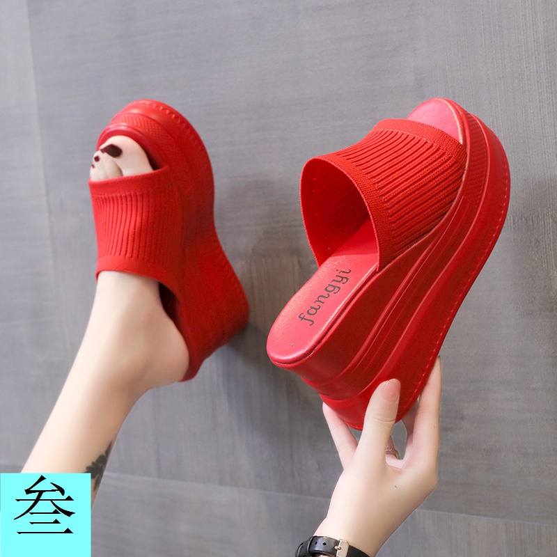 Sandal Cao Gót 9CM Đế Xuồng Dày Dặn Phong Cách Thời Trang Mùa Hè 2023 Mới Dành Cho Nữ