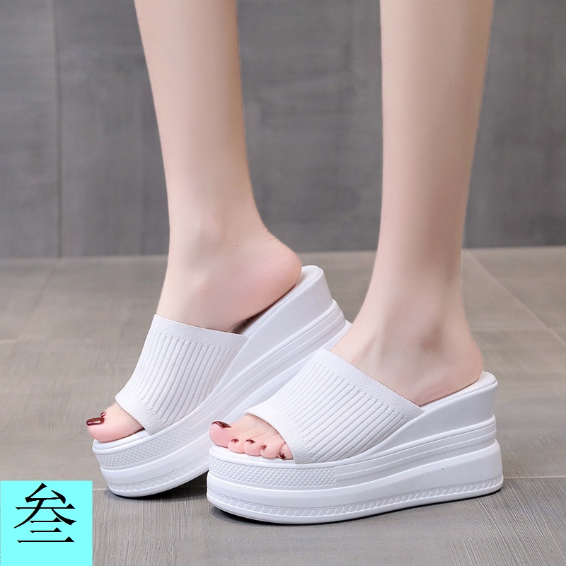 Sandal Cao Gót 9CM Đế Xuồng Dày Dặn Phong Cách Thời Trang Mùa Hè 2023 Mới Dành Cho Nữ