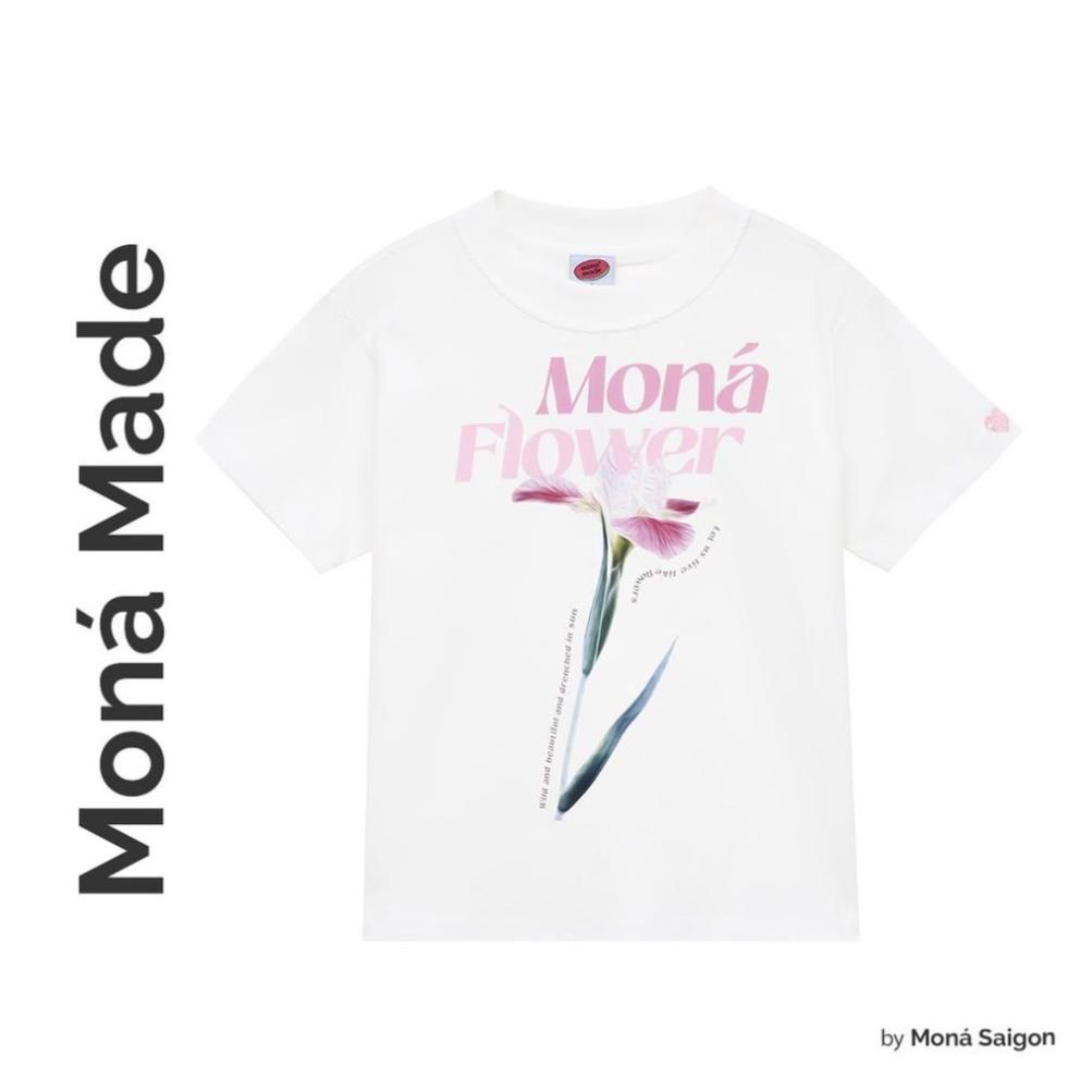 Áo thun baby tee in hoa MONÁ - FLEUR TRẮNG, Áo phông form baby tee Seller.localbrand