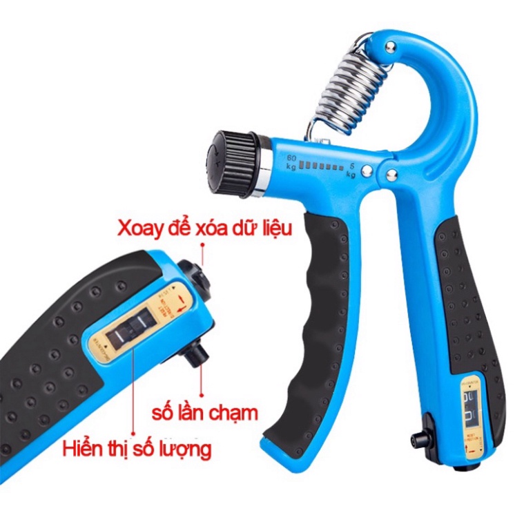 Dụng cụ tập gym tập tay, kìm bóp tập lực tay chữ a có lò xo điều chỉnh lực 5-60kg tập cơ ngón tay hiệu quả New