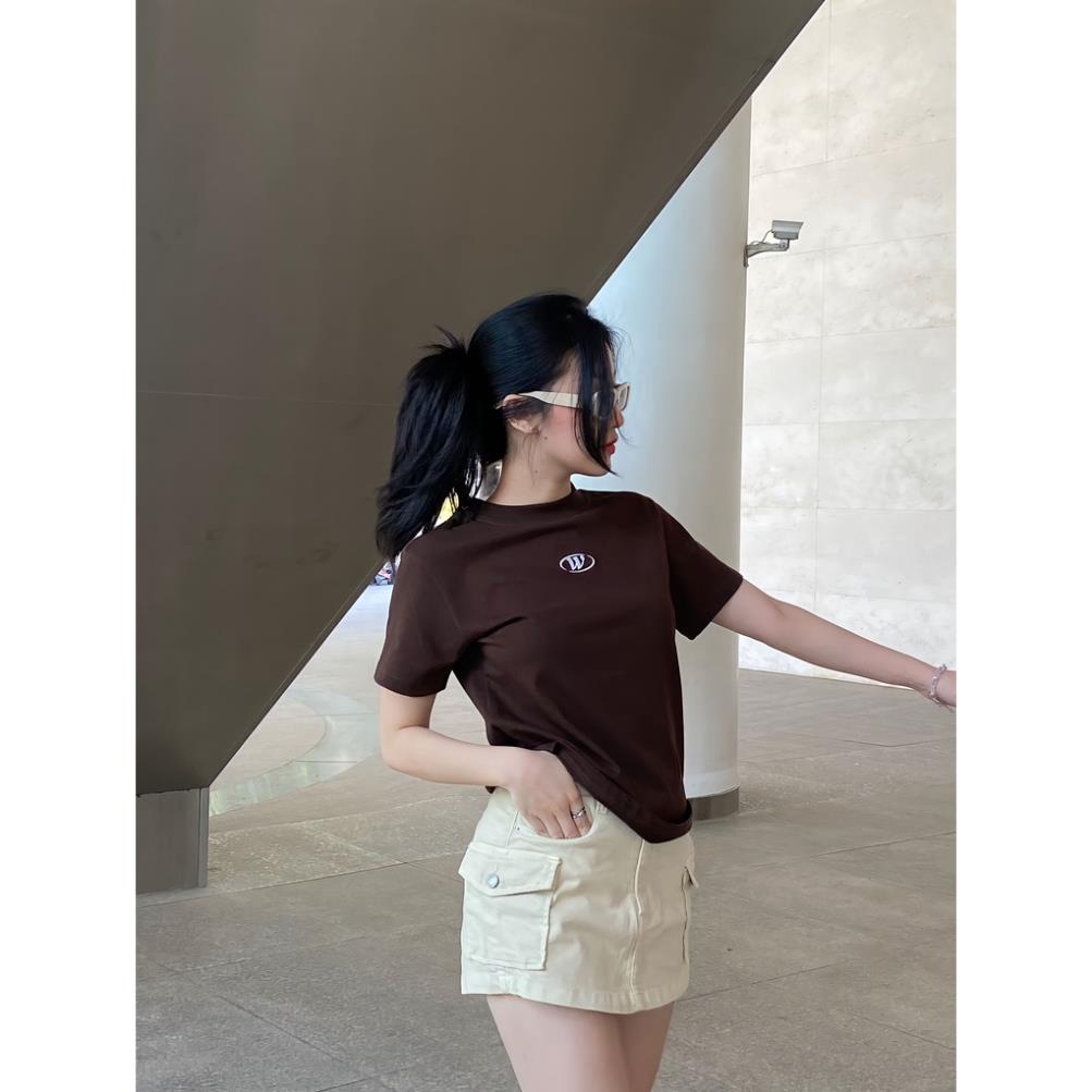 Áo thun baby tee LOGO W cotton 100% thêu chữ W,Áo baby tee Whattowear Seller.localbrand | BigBuy360 - bigbuy360.vn