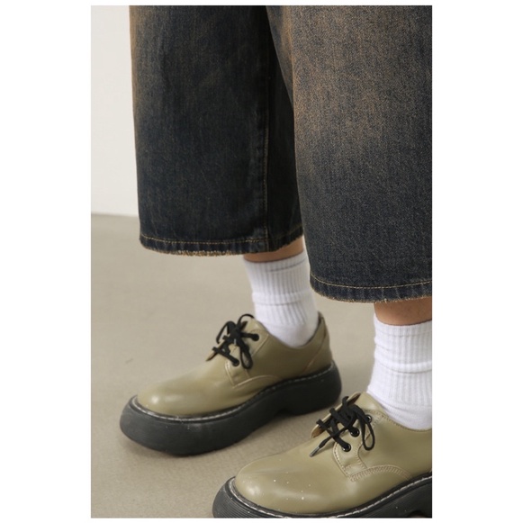 Quần baggy jeans short màu dirtwash cạp cao, oversize jort lowrise dáng wide fit Brokeboiz