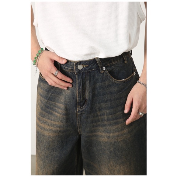 Quần baggy jeans short màu dirtwash cạp cao, oversize jort lowrise dáng wide fit Brokeboiz