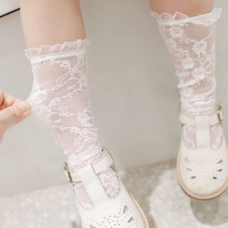 Tất lưới ren trắng xinh xắn cho bé gái