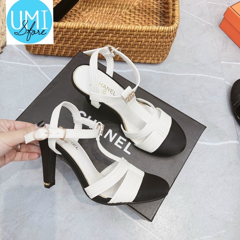 Sandal rọ CN cao gót bít mũi fullbox