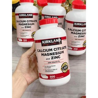 Viên Uống Kirkland Calcium Citrate Magnesium & ZinC - 500v - Mỹ