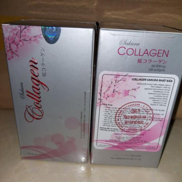 《Date 2025》Viên Uống Collagen Sakura Của Nhật 60.000mg - Viên Uống Làm Đẹp Da, Chống Lão Hoá 120v