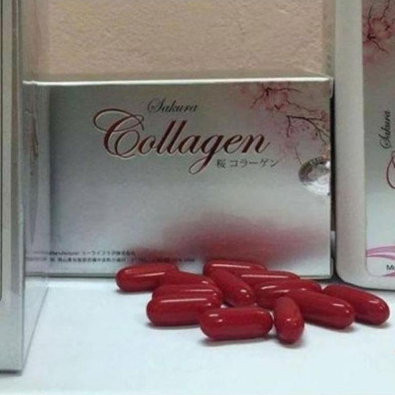 《Date 2025》Viên Uống Collagen Sakura Của Nhật 60.000mg - Viên Uống Làm Đẹp Da, Chống Lão Hoá 120v